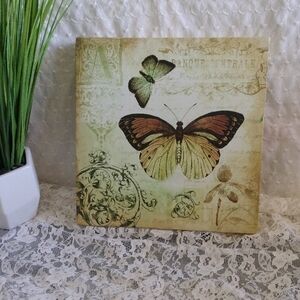 ⚜️ Vintage Style Butterfly 12 x 12  Canvas